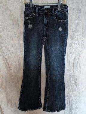 BKE Kids Dark Blue Distressed Flare Jeans